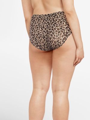 Soft stretch high waist briefs LEOPARD PRINT