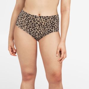 Soft stretch high waist briefs LEOPARD PRINT