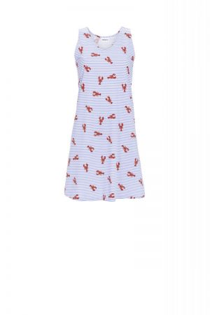Nachthemd met kreeft-print MALIBU BLUE