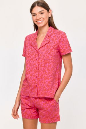 Pyjama koraalprint ROOD