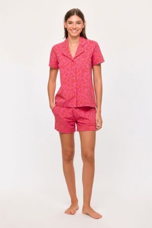Pyjama koraalprint ROOD