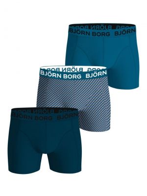Cotton Stretch Boxer 3P BLAUW