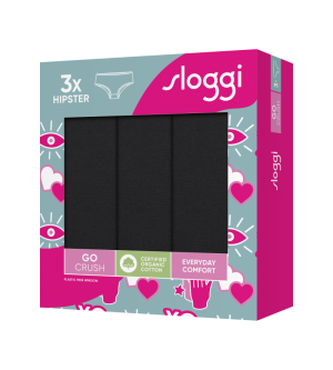 Sloggi GO Crush hipster 3-pack ZWART