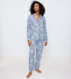 Boyfriend pyjama lang BLAUW