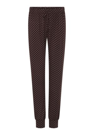 Pyjamabroek Johanne lang SEAL BROWN