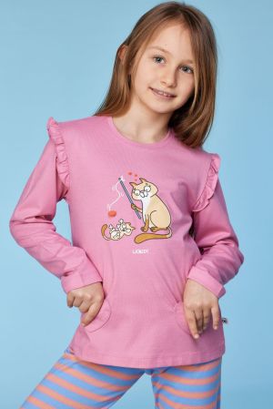 Meisjespyjama Kat Kuki ROZE