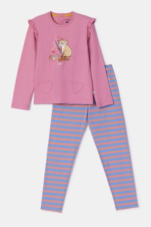 Meisjespyjama Kat Kuki ROZE