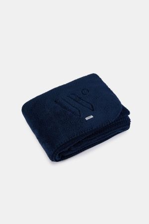 Plaid fleece DONKERBLAUW