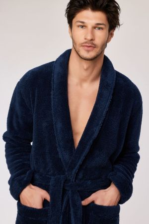 Heren kamerjas fleece BLACK IRIS