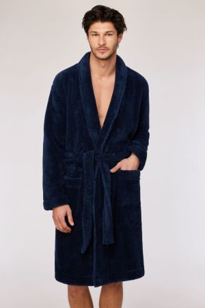 Heren kamerjas fleece BLACK IRIS