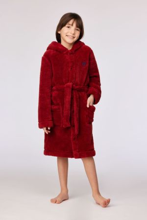Unisex kamerjas fleece DONKERROOD