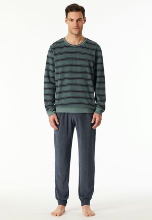 Lange pyjama sponsstof MINERAAL