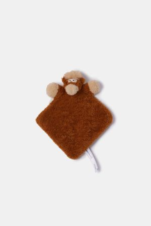 Woody knuffeldoekje BRUIN