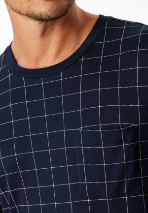 Lange pyjama fine interlock NACHTBLAUW