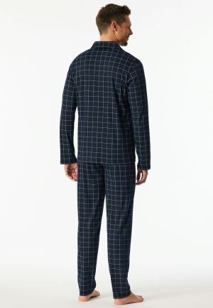 Lange pyjama fine interlock NACHTBLAUW