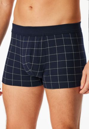 Short fijne geruit NACHTBLAUW