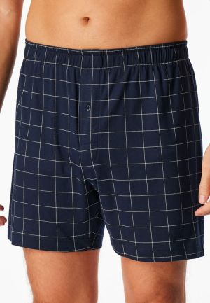 Boxershort geruit NACHTBLAUW