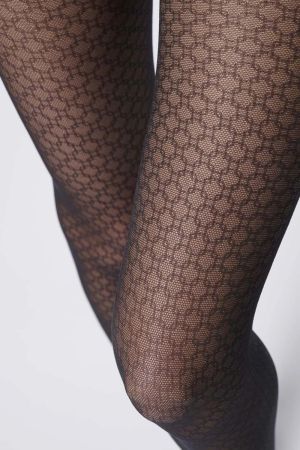 Collant Fantasie Géométrique ZWART