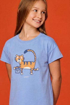 Slaapkleedje tijger BLAUW