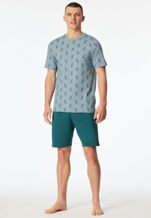 Korte pyjama ananas GROEN