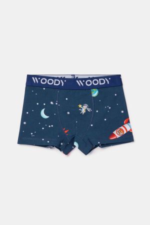 Woody jongens short, duo pak NAVY BLUE