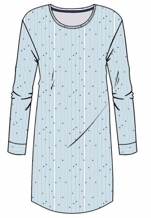 Sleepshirt gestreept en hartje AIR BLUE