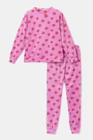 Pyjama sterrenprint ROZE