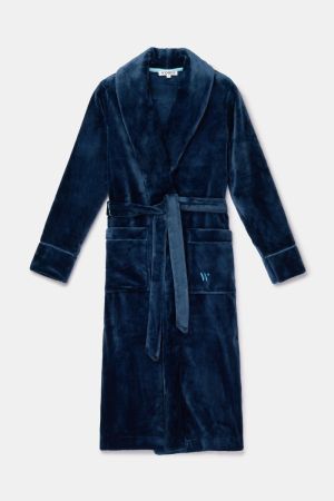 Dames kamerjas fleece DONKERBLAUW
