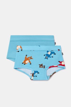 Meisjes short, duo pak BLAUW