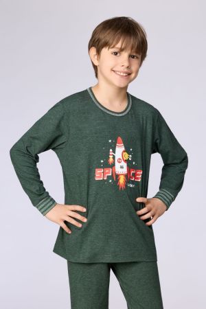 Pyjama donkergroen DONKERGROEN