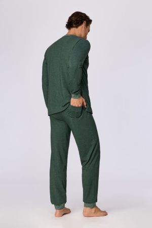 Pyjama donkergroen DONKERGROEN