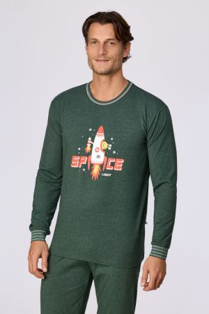 Pyjama donkergroen DONKERGROEN