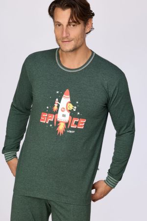 Pyjama donkergroen DONKERGROEN