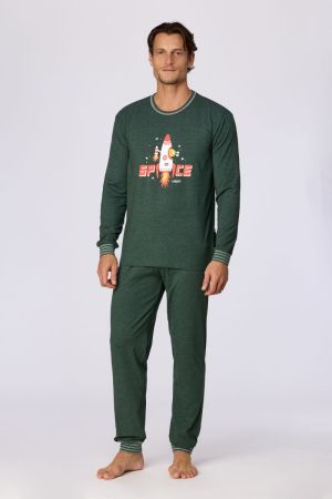 Pyjama donkergroen DONKERGROEN