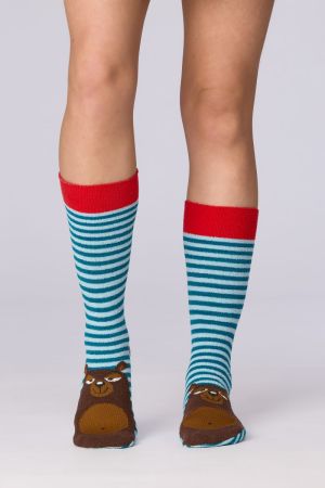 Warme kousen met anti-slip BLAUW